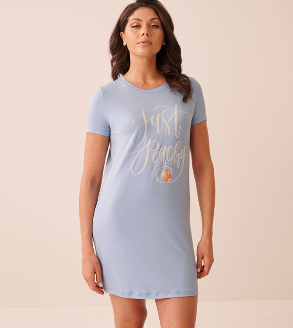 La Vie en Rose  Night Dress & Gowns - Blue Briefs