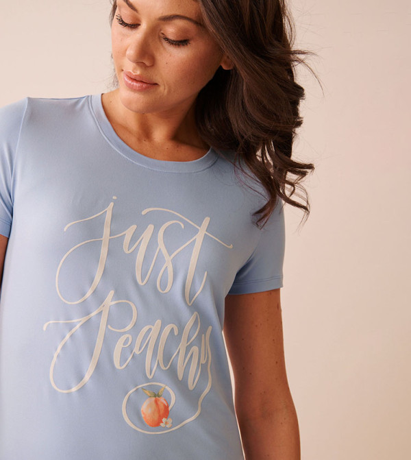 La Vie en Rose  Night Dress & Gowns - Blue Briefs