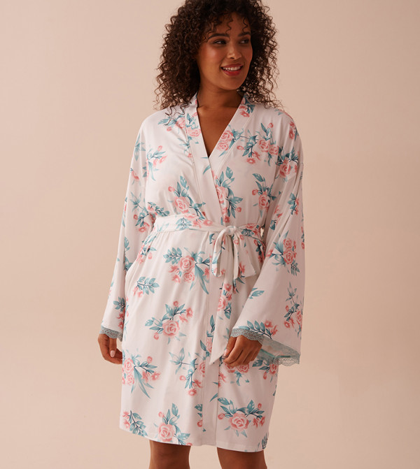 La Vie en Rose  - White Night Robes & Kimonos
