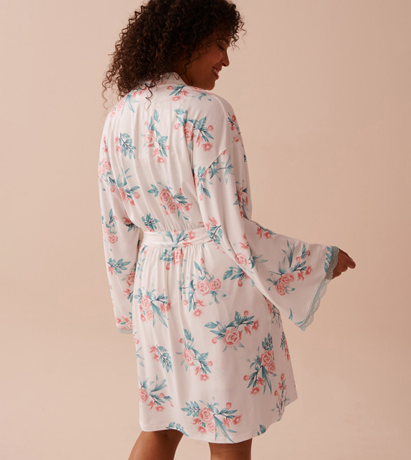 La Vie en Rose  - White Night Robes & Kimonos