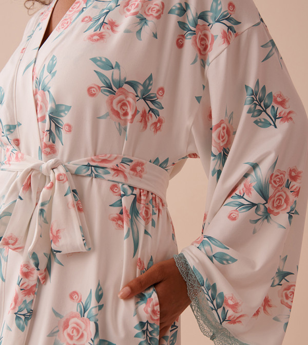 La Vie en Rose  - White Night Robes & Kimonos