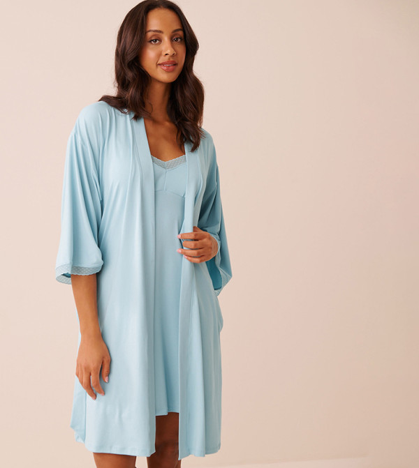 لافي ان روز soft-romance-w - أزرق Night Robes & Kimonos