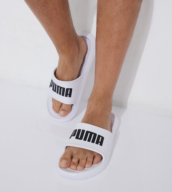 Puma  Flip flops and Slides - White Slides