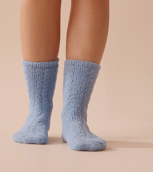 لافي ان روز  جوارب للمنتصف الساق  - أزرق Calf Length Socks
