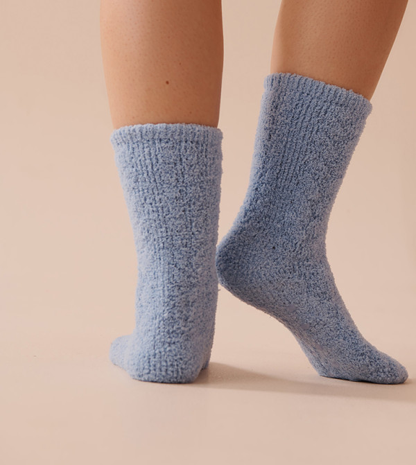 لافي ان روز  جوارب للمنتصف الساق  - أزرق Calf Length Socks