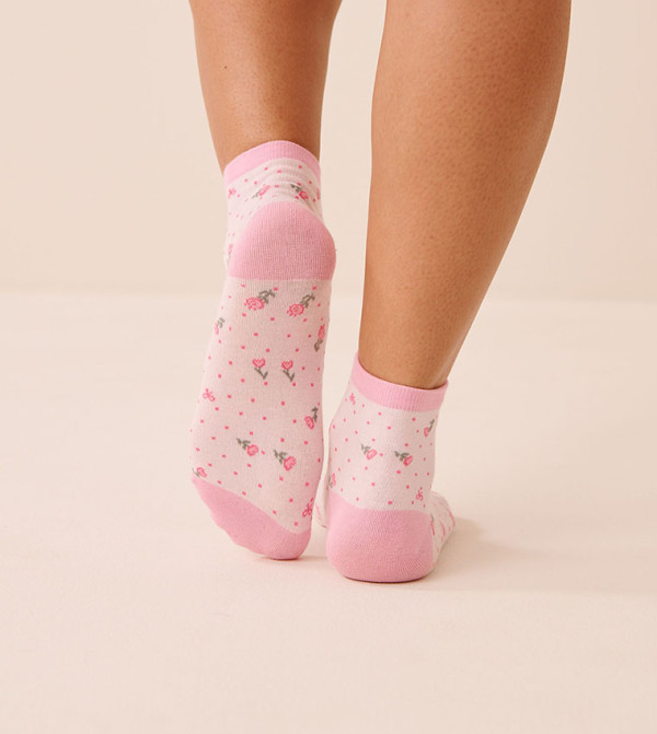 لافي ان روز  جوارب للكاحل  - وردي Ankle Length Socks