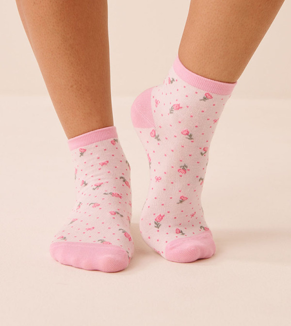 لافي ان روز  جوارب للكاحل  - وردي Ankle Length Socks
