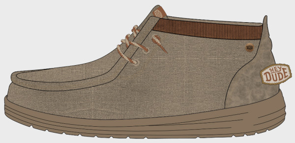 HEY DUDE Boots - Beige Lace up Boots
