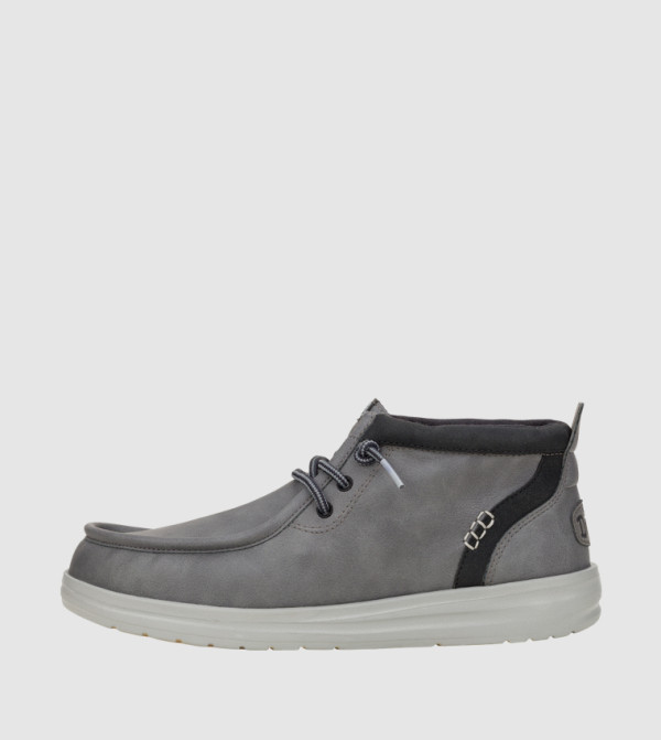 هاي دود  بوت برباط - رمادي Lace up Boots