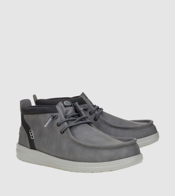 هاي دود  بوت برباط - رمادي Lace up Boots