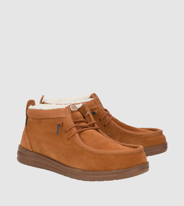 HEY DUDE Boots - Brown Lace up Boots