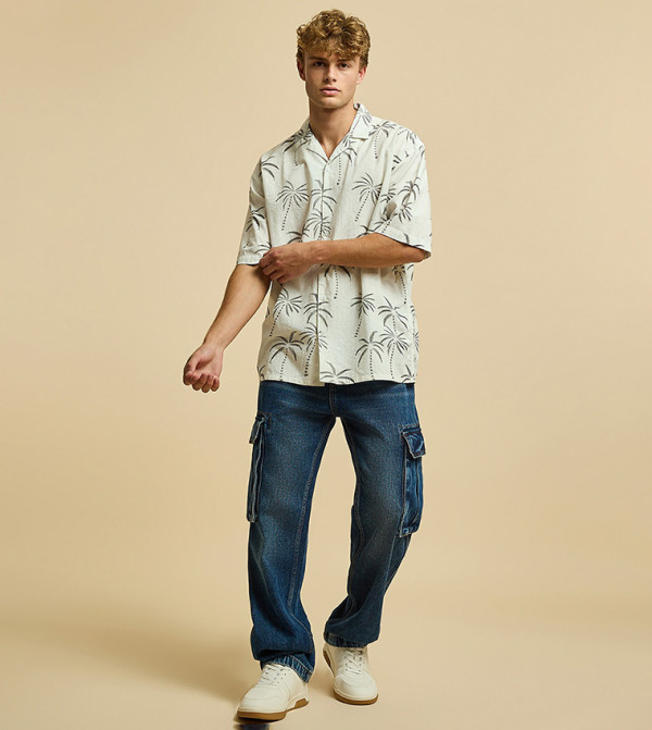 أر آند بي  أكمام قصيرة - أبيض Short Sleeves
