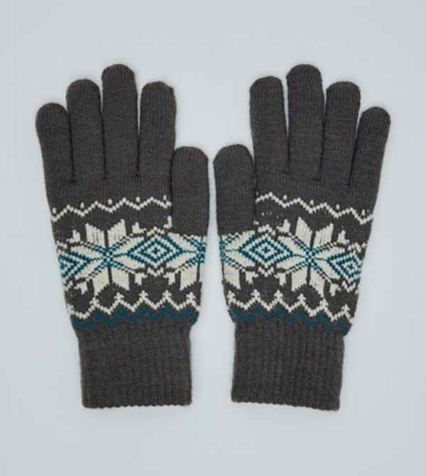 R&B  Gloves - CHARCOAL Knit