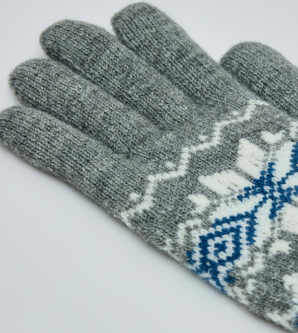 R&B  Gloves - Grey Knit