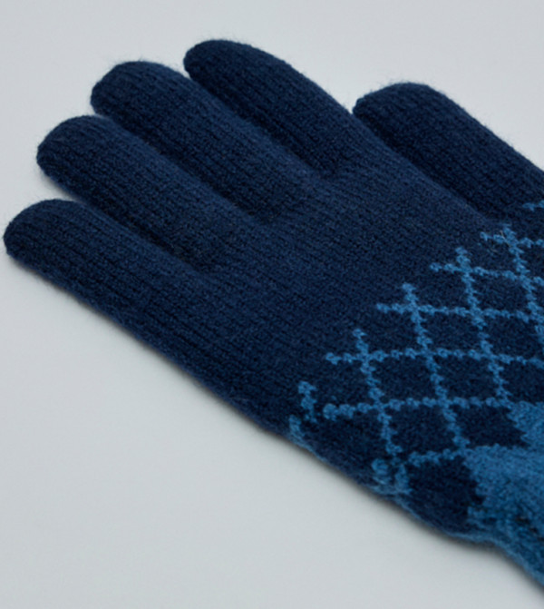 R&B  Gloves - Navy Knit