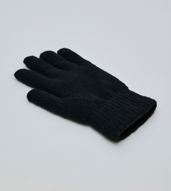أر آند بي  قفازات - أسود Knit