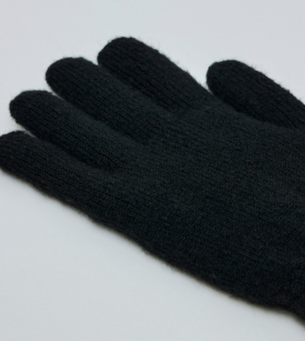 أر آند بي  قفازات - أسود Knit