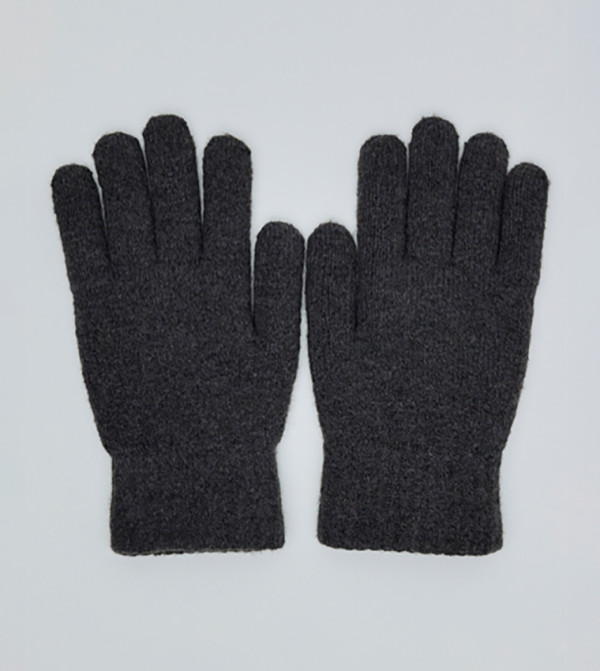 R&B  Gloves - Dark Grey Knit