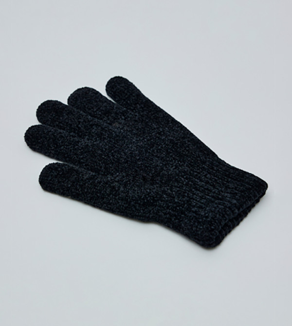 أر آند بي  قفازات - أسود Knit