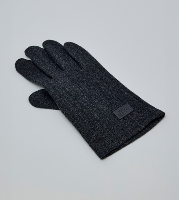 أر آند بي  قفازات - رمادي داكن Knit