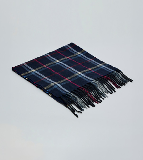 R&B  Scarves - Navy Knitted Scarves