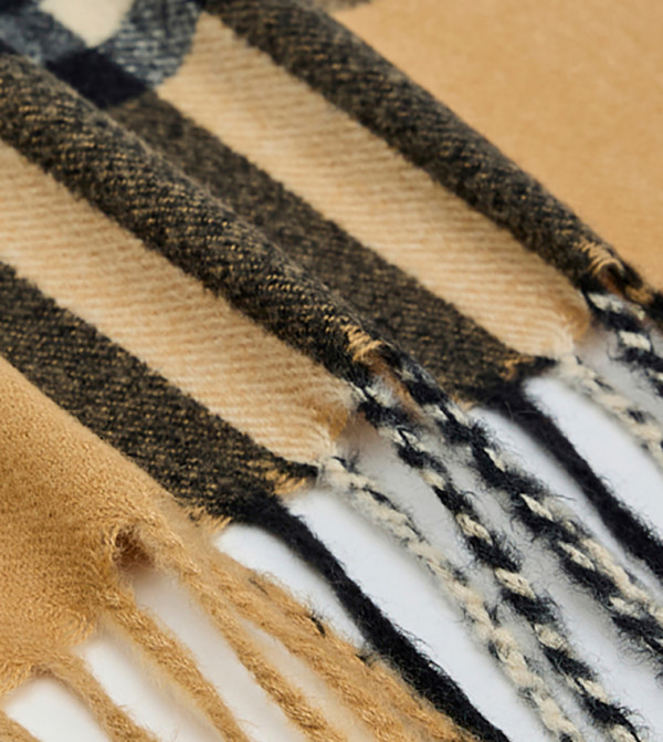 R&B  Scarves - Beige Knitted Scarves