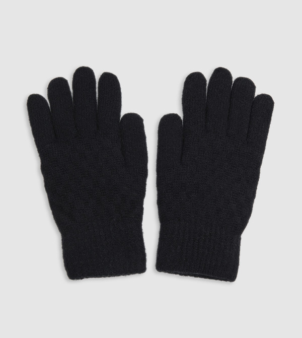 R&B  Gloves - BLACK Knit