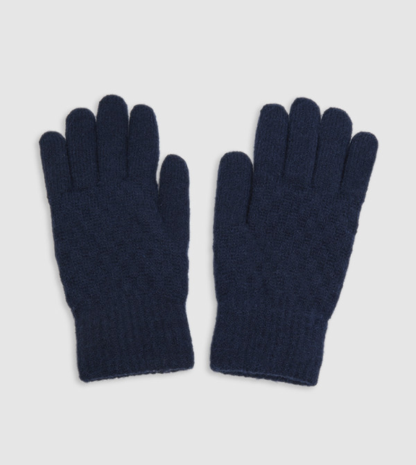 أر آند بي  قفازات - كحلي Knit