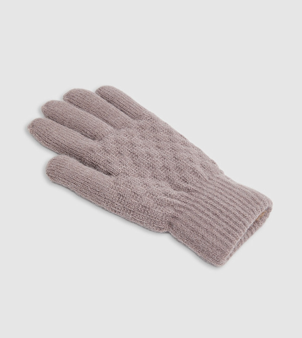 R&B  Gloves - Taupe Knit