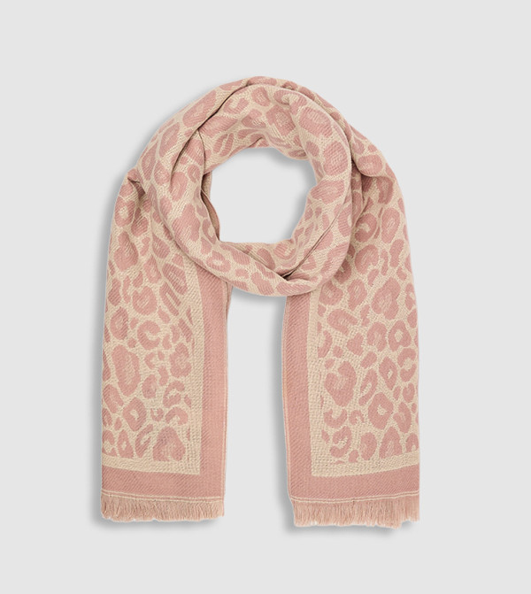 أر آند بي  أوشحة صوفية - وردي Woolen Scarves