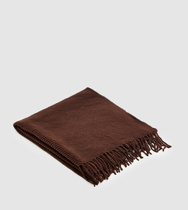 R&B  Woollen Scarves - Brown Woolen Scarves