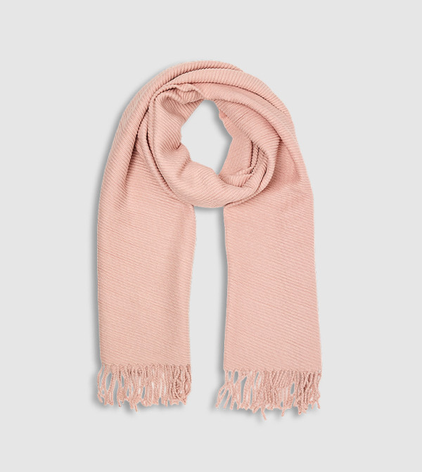 أر آند بي  أوشحة صوفية - وردي Woolen Scarves