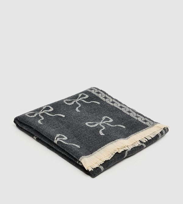 R&B  Woollen Scarves - Grey Woolen Scarves
