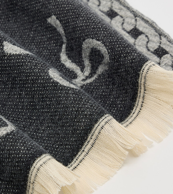 R&B  Woollen Scarves - Grey Woolen Scarves