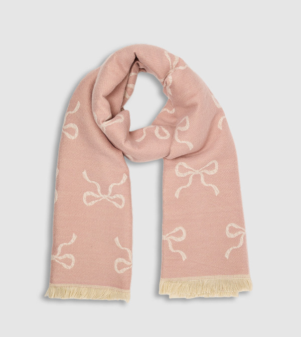 R&B  Woollen Scarves - Pink Woolen Scarves