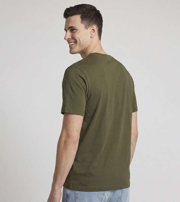 R&B R&B - Olive Round Neck T-Shirts