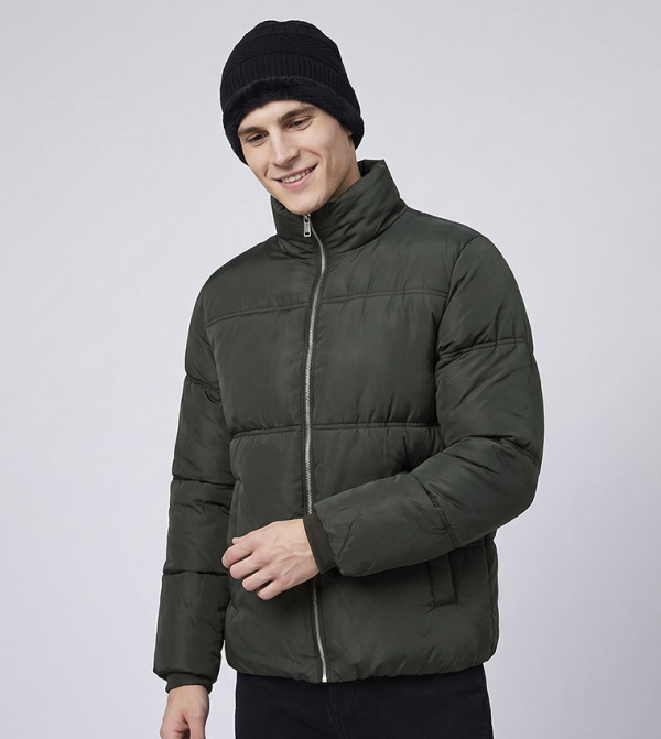 أر آند بي  جاكيتات منفوخة  - زيتي  Puffer Jackets