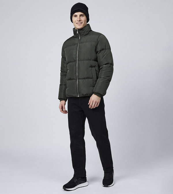 أر آند بي  جاكيتات منفوخة  - زيتي  Puffer Jackets