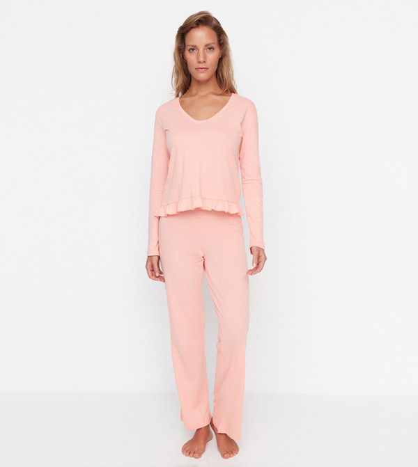 Trendyol Trendyol  - Peach Nightsuits/Pyjama Set