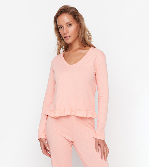 Trendyol Trendyol  - Peach Nightsuits/Pyjama Set