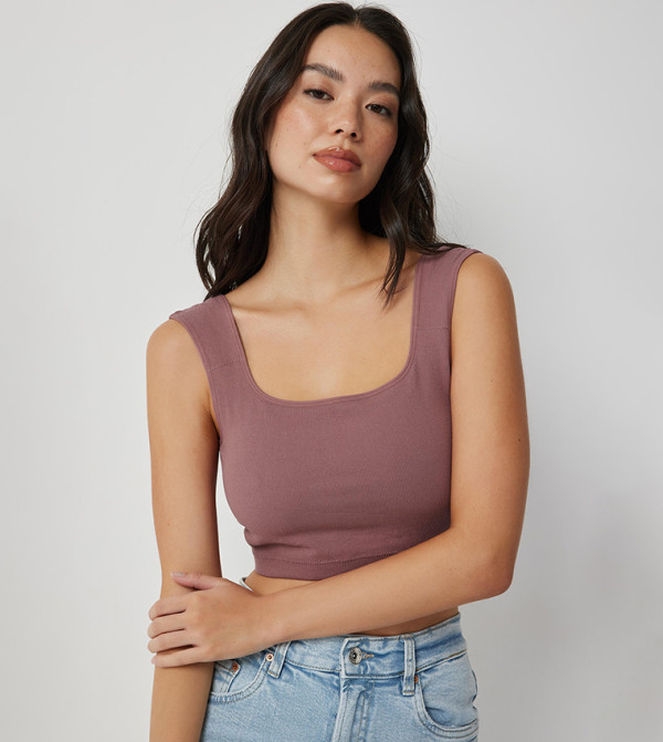 Ardene  Clothing - Mauve Sleeveless Tops