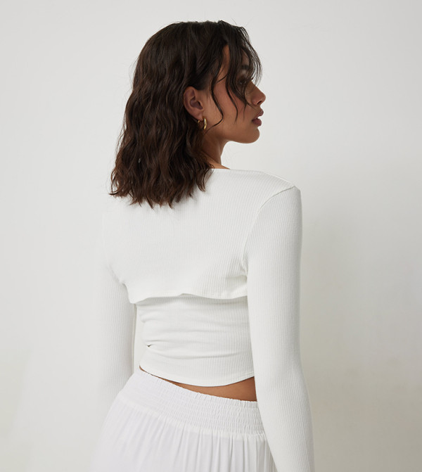 اردين  توبات قصيرة - أبيض Casual Tops