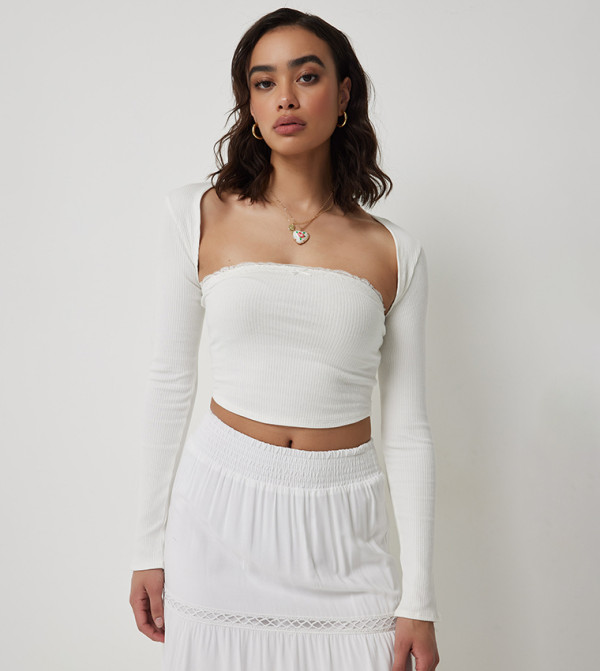 اردين  توبات قصيرة - أبيض Casual Tops