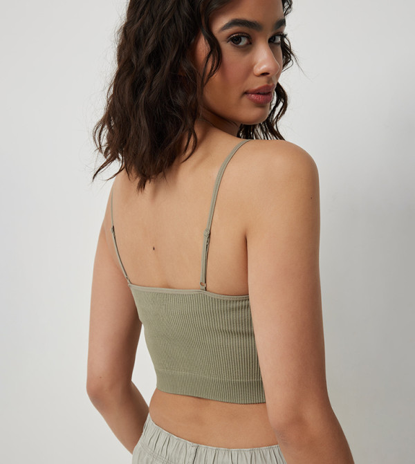 اردين  corset-bubble-edit - أخضر Sleeveless Tops