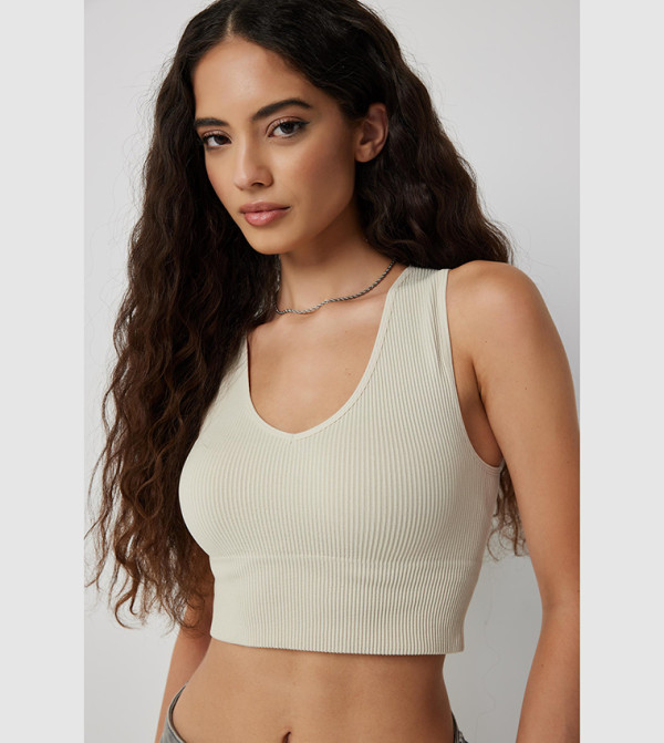 اردين  توبات قصيرة - بيج Cropped Tops