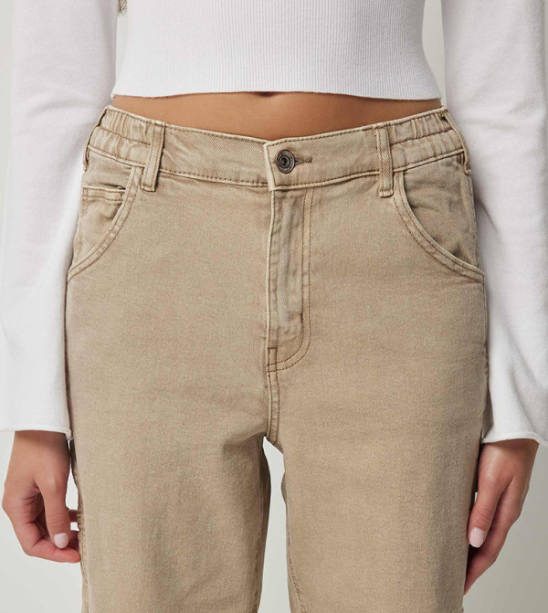 Ardene Ardene - Beige Straight Jeans