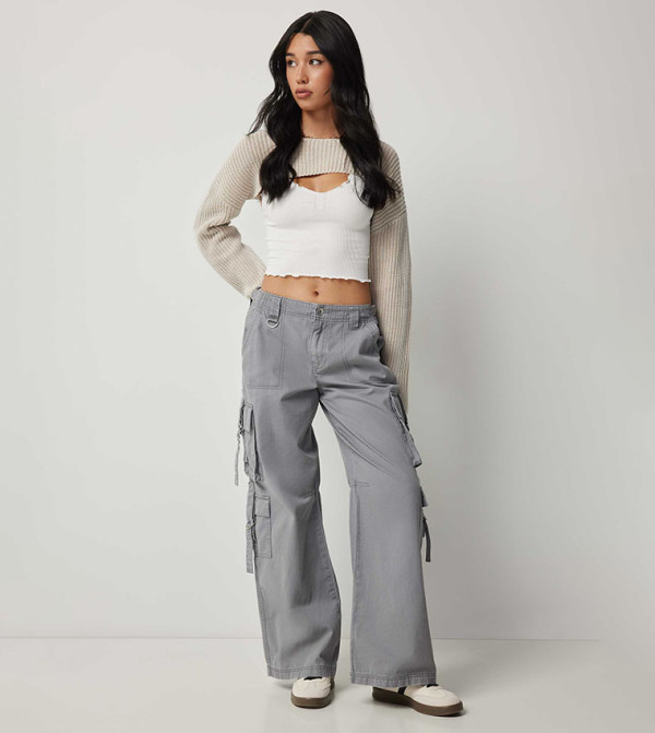 Ardene  Cargos - Grey Cargos