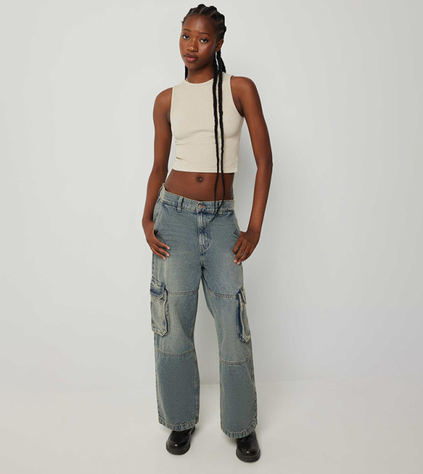 Ardene  Clothing - Beige Sleeveless Tops