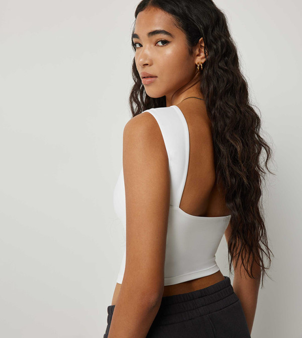 Ardene  Clothing - White Cropped Tops
