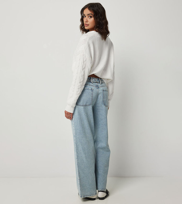 اردين  بناطيل جينز - أزرق فاتح Wide Leg Jeans